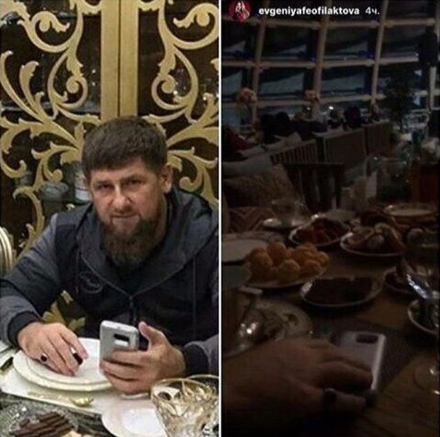 Евгения Феофилактова поужинала с Рамзаном Кадыровым