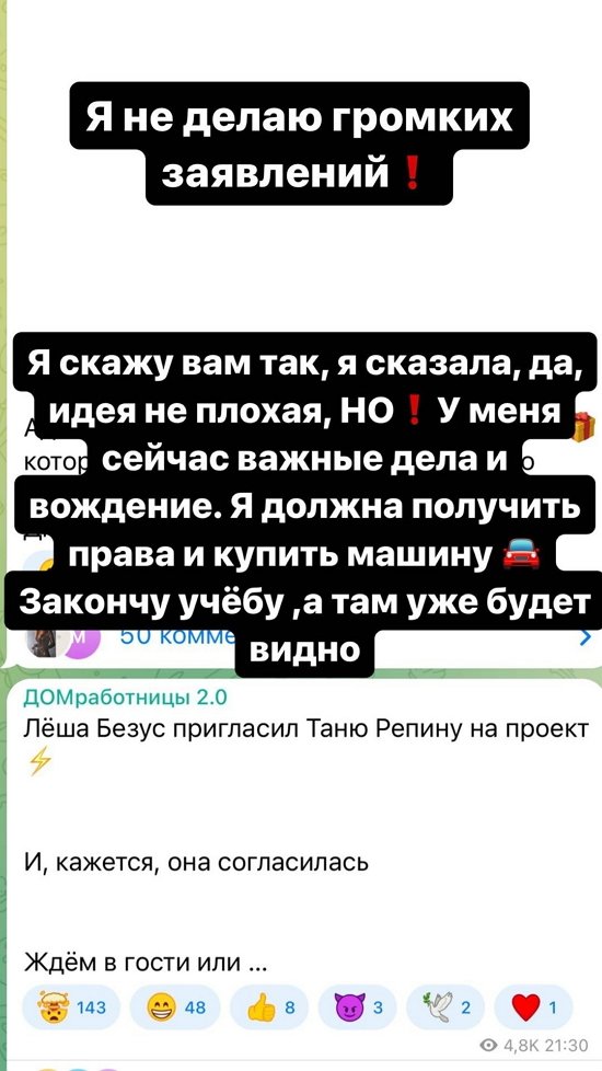 Татьяна Репина: Идея не плохая, но...