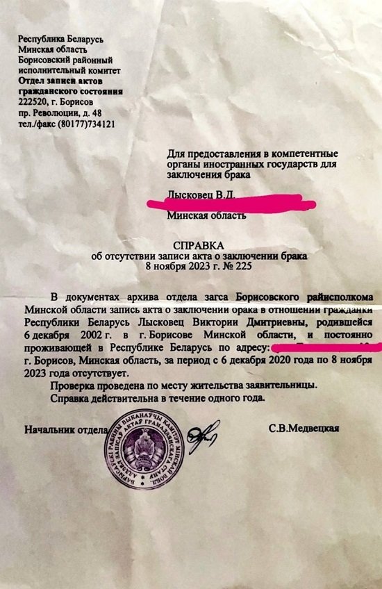 Тигран Салибеков: Взяли в ЗАГСе документ...