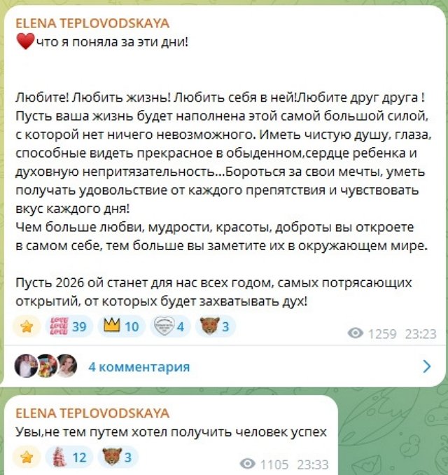 Елена Тепловодская: Но всегда есть маленькое но...